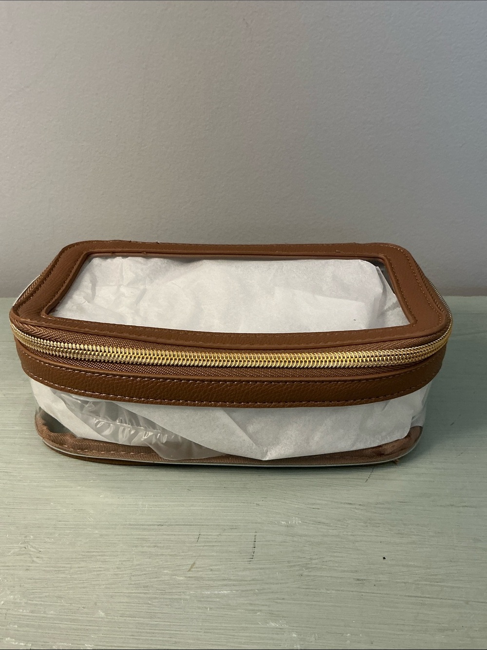 a new day Brown Clear Makeup Travel Case New